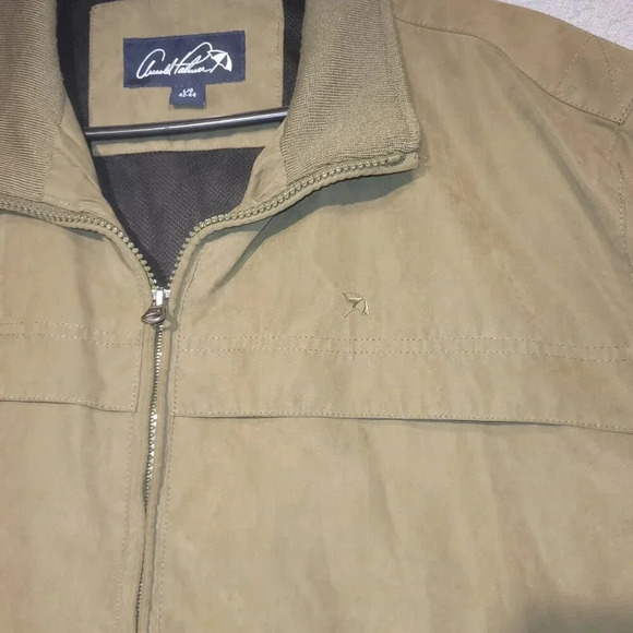 Arnold Palmer Men's Green Suede-Like  Long Sleeve Jacket Size 42-44 Large - Picture 3 of 11